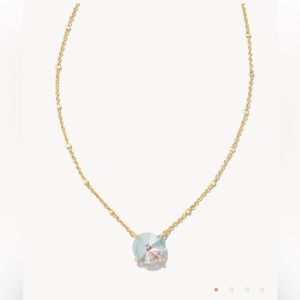Kendra Scott Jolie Gold Pendant Necklace in Dichroic Glass